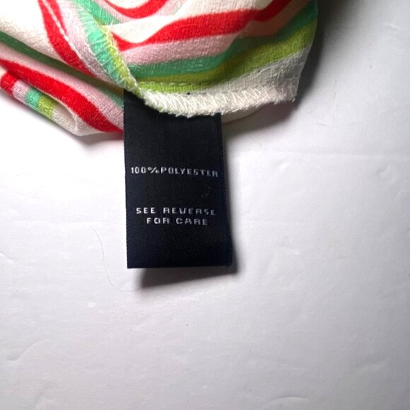 Coco Bianco Striped Ruffle Sleeve Top With Tie Waist Multicolor Size S - Picture 5 of 6